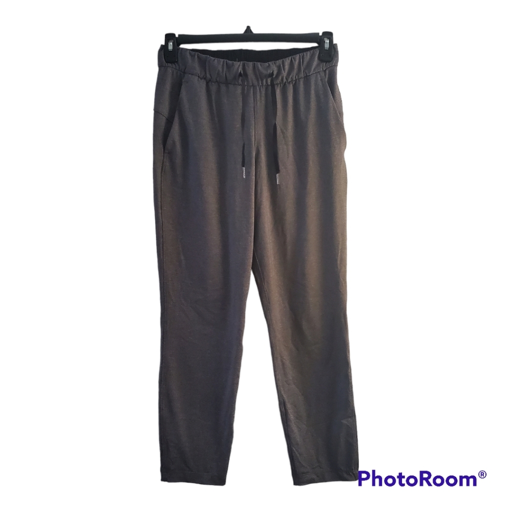 Lululemon on the fly pants sz 6 heathered gray black 27" inseam
